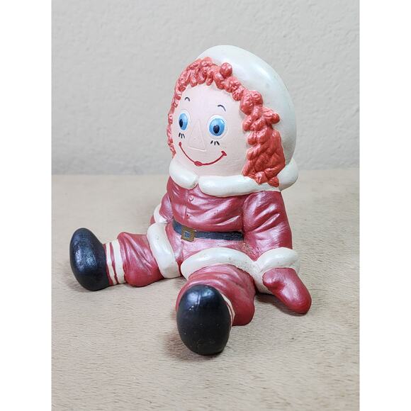 The Bobbs Merrill Co 1974 Raggedy Santa Christmas Figurine 5 1/2" Home Decor Vtg - Picture 4 of 16